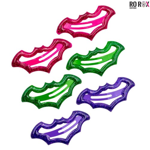 Multicoloured bat snap clips - bat,